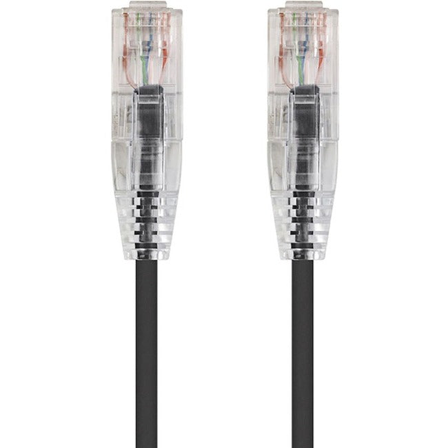 Monoprice SlimRun Cat6 28AWG UTP Ethernet Network Cable, 20ft Black