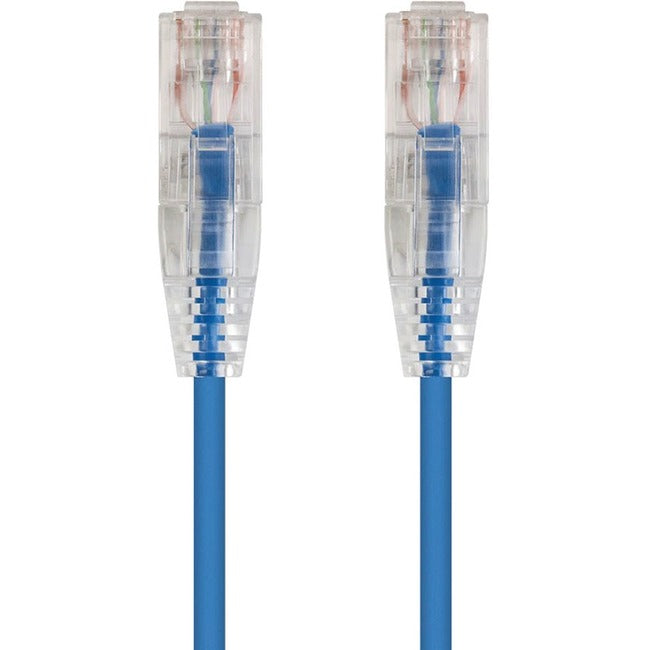 Monoprice SlimRun Cat6 28AWG UTP Ethernet Network Cable, 10ft Blue