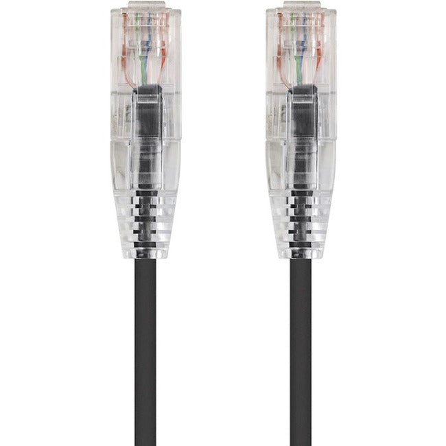 Monoprice SlimRun Cat6 28AWG UTP Ethernet Network Cable, 10ft Black