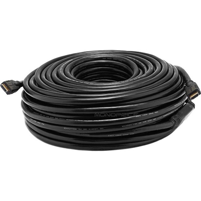 Monoprice 100ft 26AWG CL2 Standard HDMI Cable with Built-in Equalizer - Black