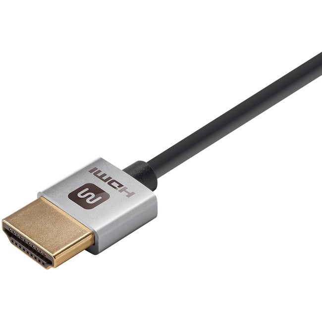 Monoprice Ultra Slim Series High Speed HDMI Cable, 6ft Silver