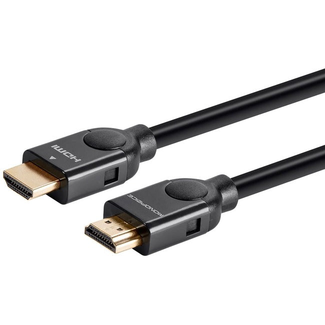 Monoprice Select Metallic Series Standard HDMI Cable with Ethernet, 15ft Black