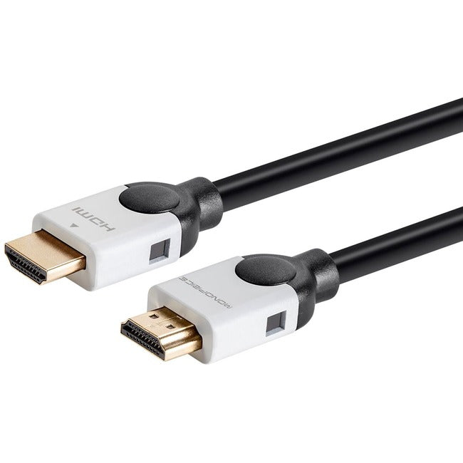 Monoprice Select Metallic Series Standard HDMI Cable with Ethernet, 15ft White