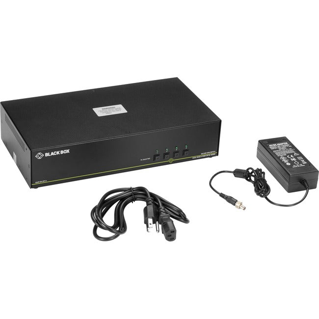 Black Box NIAP 3.0 Secure 4-Port Dual-Head DisplayPort KVM Switch
