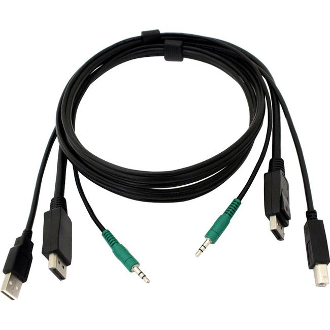 Black Box Secure HDMI KVM Cable - USB A-B, 3.5mm Audio, 6-ft.