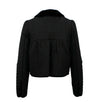 Diamond Quilted Short Flare Jacket - Black