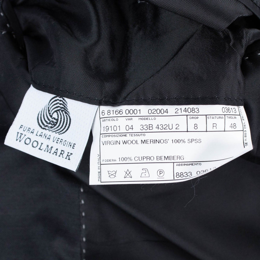 Drop 8 Wool Two Button Suit - Black