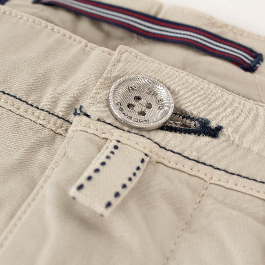 Beige Cotton Blend Pants