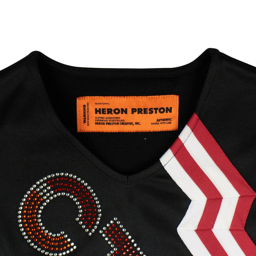 Chevron Cheerleader Top - Black / Red