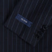 Drop 7 Striped Wool Two Button Suit - Navy