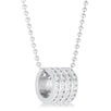 Dreya 1.1ct CZ Rhodium Stainless Steel Necklace