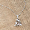 .2 ct CZ Rhodium Christmas Tree Pave Holiday Pendant