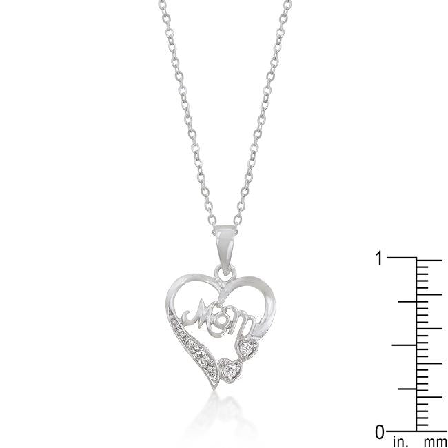 #1 Mom Heart Pendant
