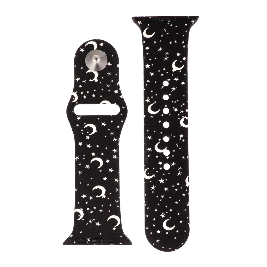Moon and Stars Silicone Sports Watch Band 42mm