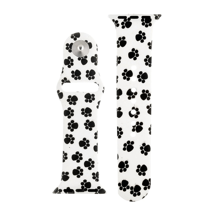 Paw Print Silicone Sports Watch Band 42mm