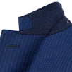 Drop 7 Pin-Striped Wool Three Button Suit - Blue