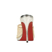 'Violas' Mesh Mule Heels - Silver