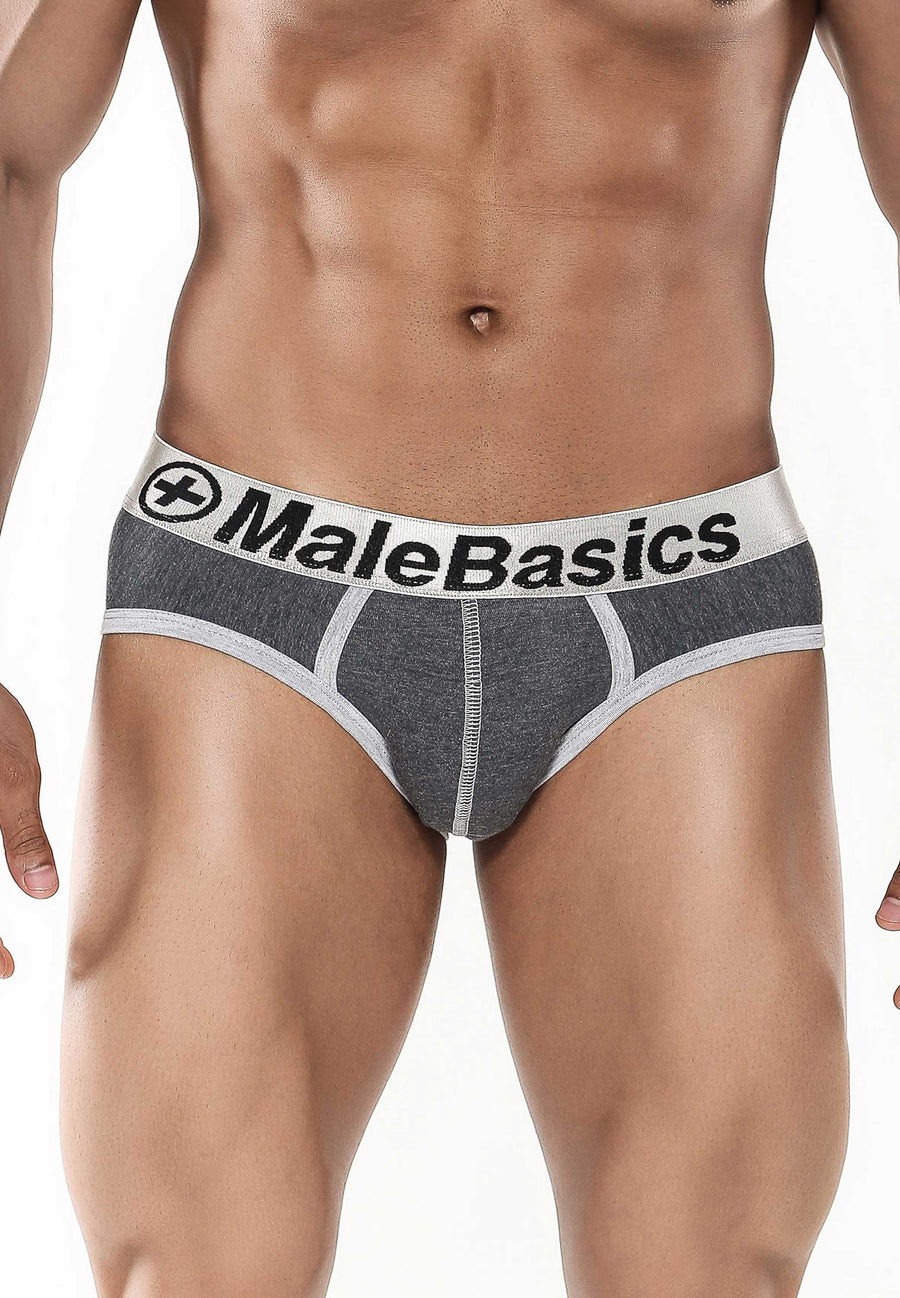 Malebasics Contrast Brief -Asphalt-