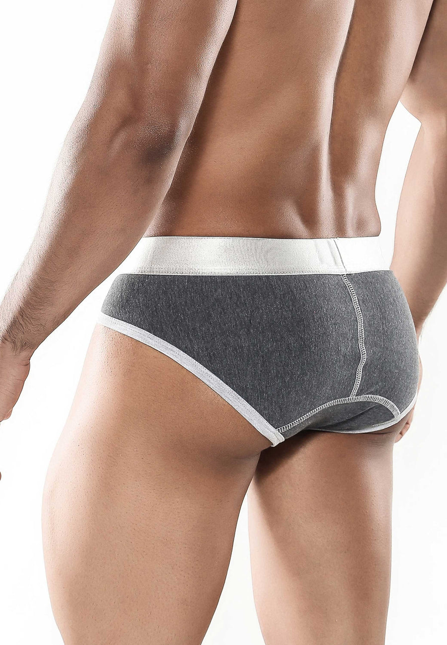 Malebasics Contrast Brief -Asphalt-