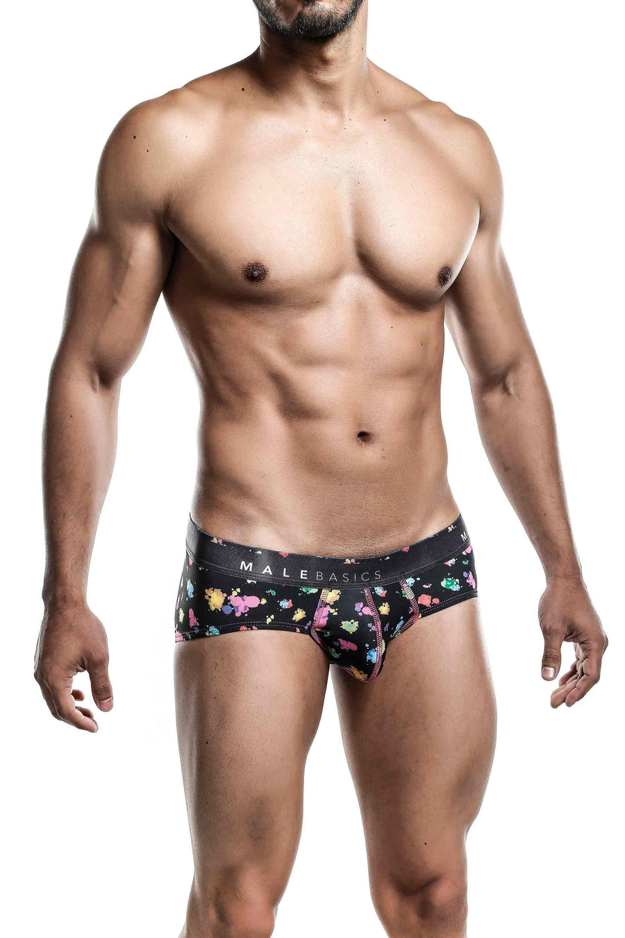 Malebasics New Hipster Brief Black Splash-Medium-Black Splash