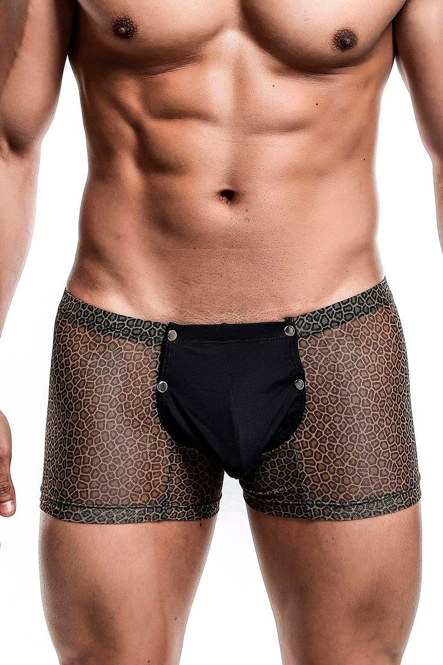 MOB Men's Boxer Tull Pouch Print  -Small/Medium-Leopard