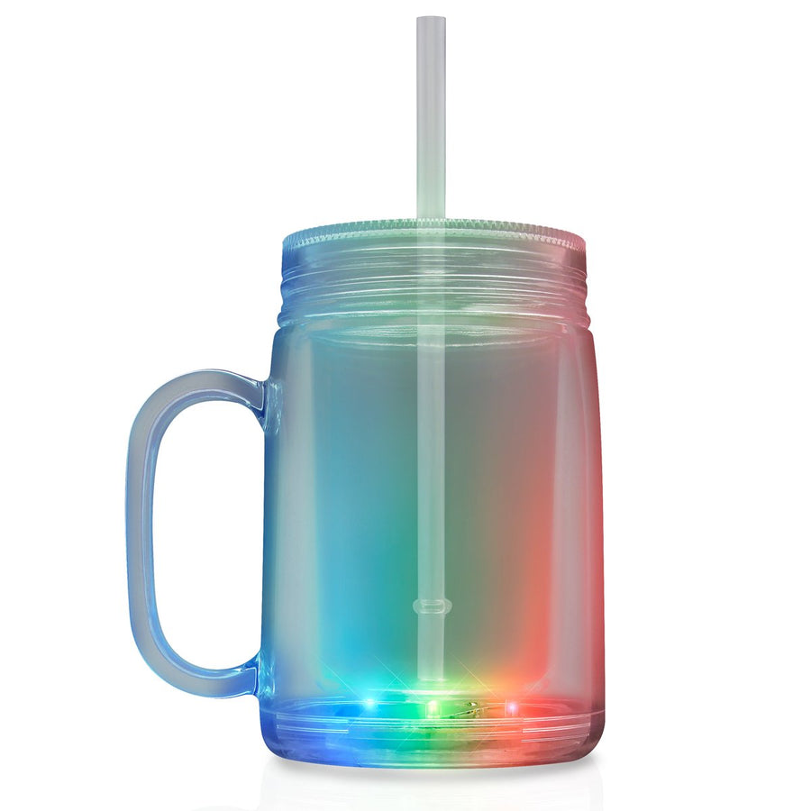 LED Mason Jar Travel Mug