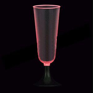 Mini LED Champagne Glass with Black Base
