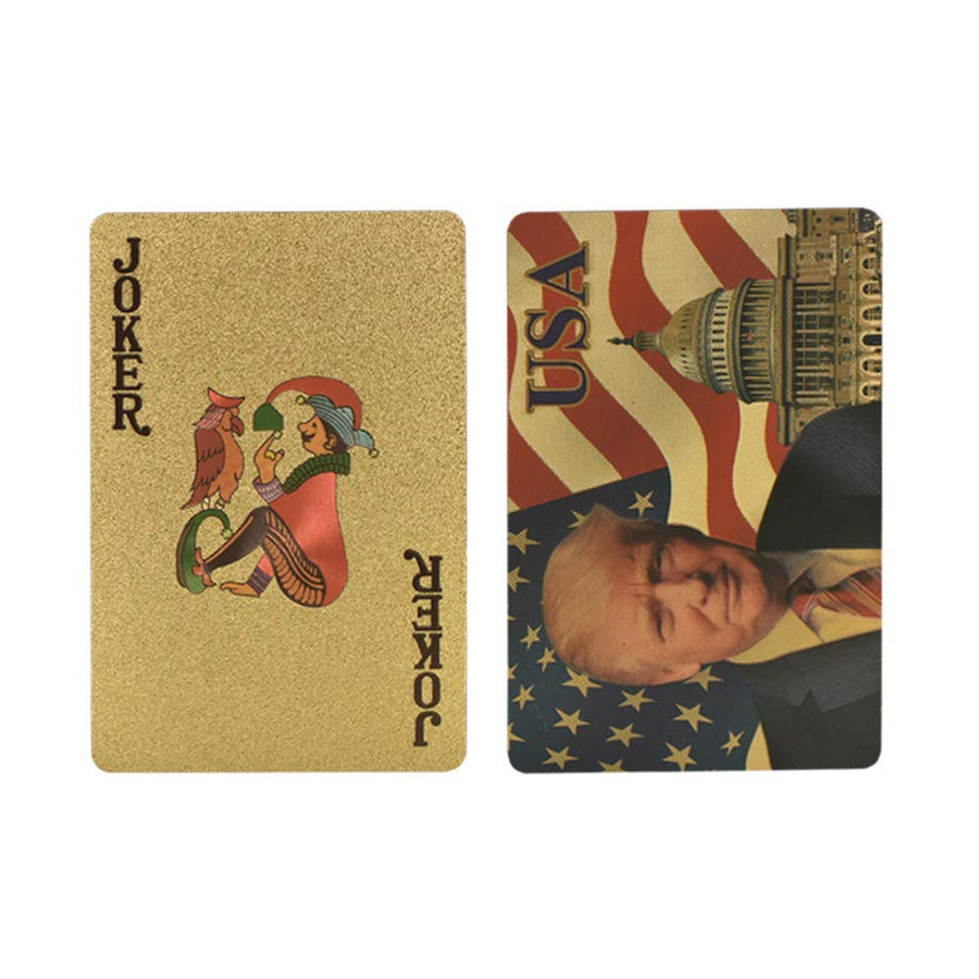 24 Karat Donald Trump Gold Plated Waterproof Playing Cards