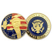 45th US President Donald Trump Thumbs Up on USA Flag Commemorative Gold Coin