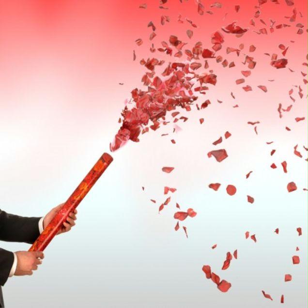 Red Rose Petals Confetti Cannon 16 Inch