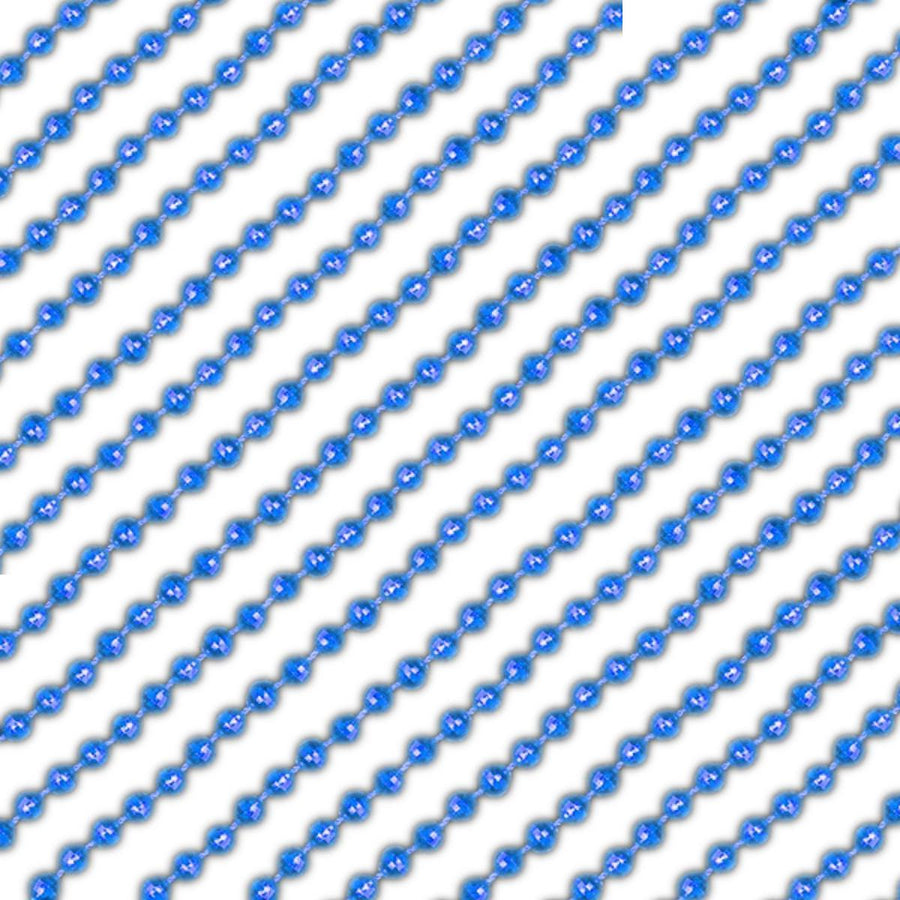 Round Disco Bead Necklace Pack of 12 Blue