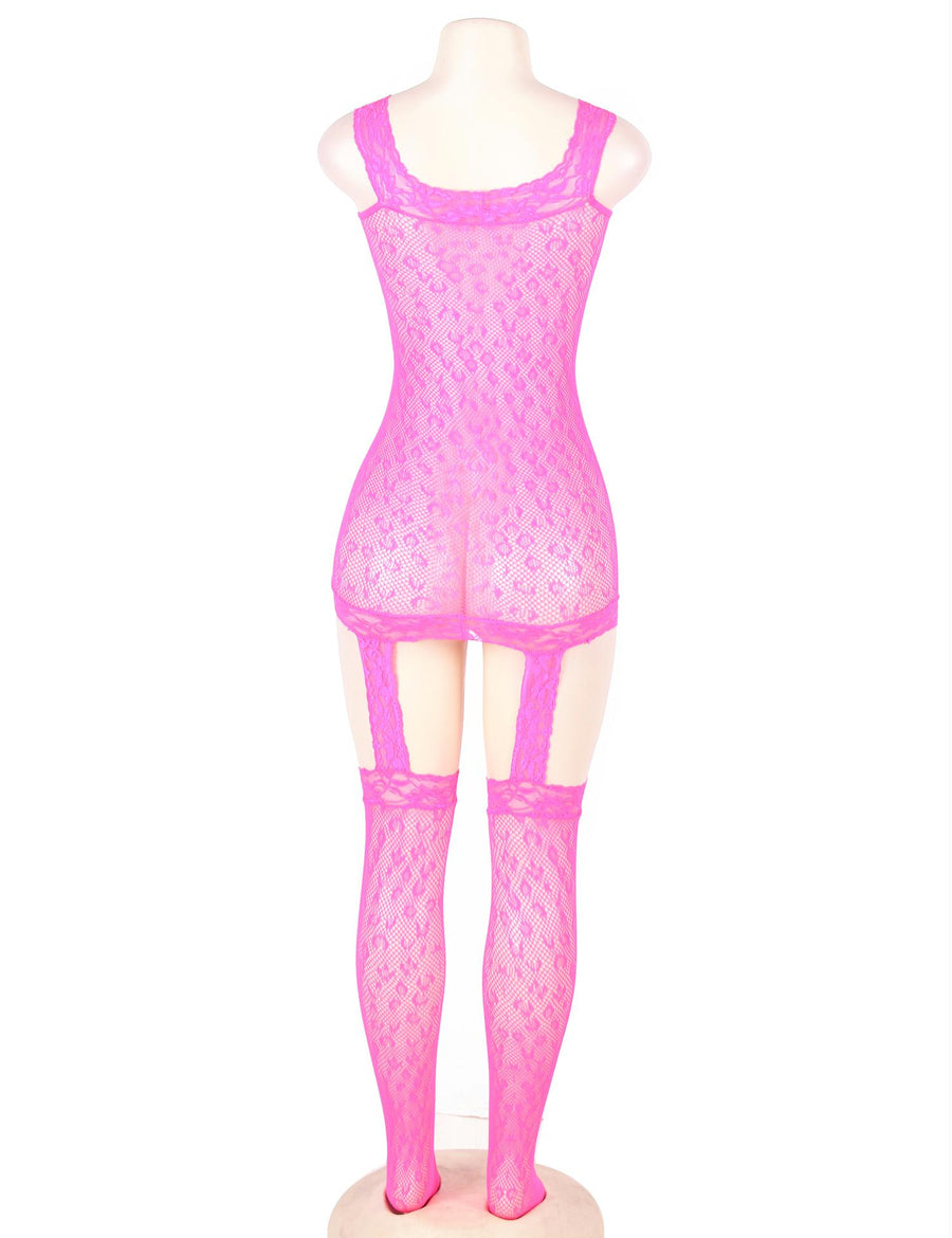 Plus size leopard patterned garter dress