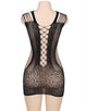 Plus Size Crotchet Mesh Hollow-out Mini Chemise Dress