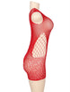Plus Size Crotchet Mesh Hollow-out Mini Chemise Dress