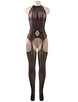 Plus Size Halter Top Fishnet Bodystocking
