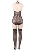 Plus Size Split Long Sleeve Sexy Fishnet BodyStocking
