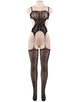 Plus Size Crotchless Fishnet Black Bodystocking