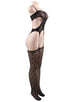 Plus Size Crotchless Fishnet Black Bodystocking