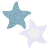 Blue Glitter Starfish-shaped Nipple Cover