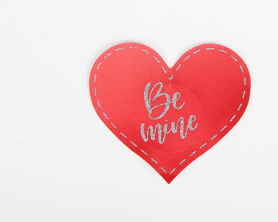 Red Glitter Heart-shaped Nipple Cover