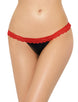 Heartbreaker Black Open Back Panty With Red Trimmed Lace