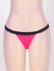 Heartbreaker Lace Trimmed Open Back Pink Panty