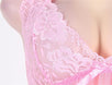 Pink Halter Lace Patchwork Sexy Babydoll