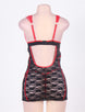 Stretch Red And Black Babydoll Denier Chemise