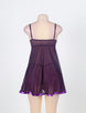 Sexy Transparent Lace Top Purple Babydoll