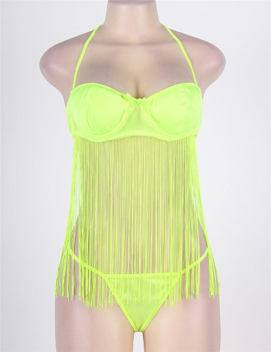 Fringed Halter Babydoll