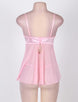 Plus Size Dynamic Pink Cute Dress