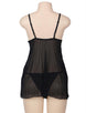 Elegant Plus Size Black  Babydoll