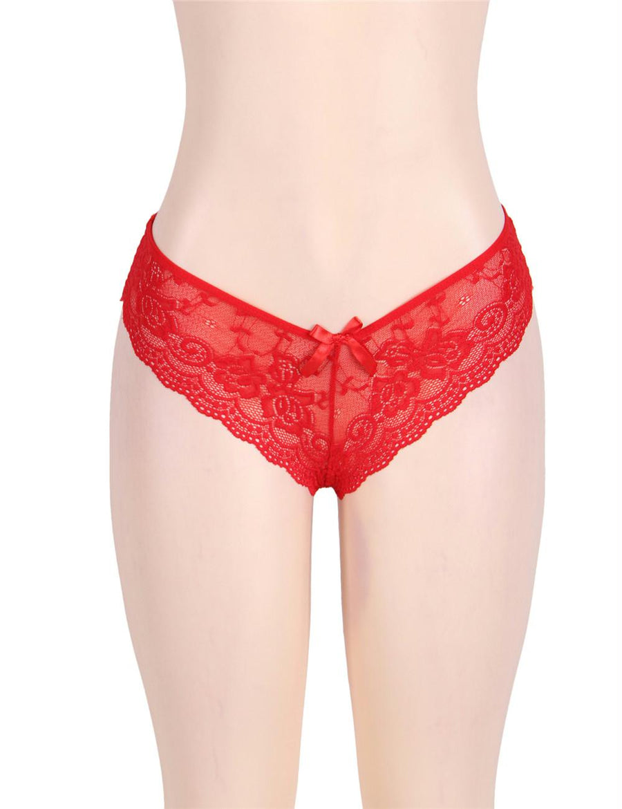 Plus Size Lovely red heart pattern babydoll