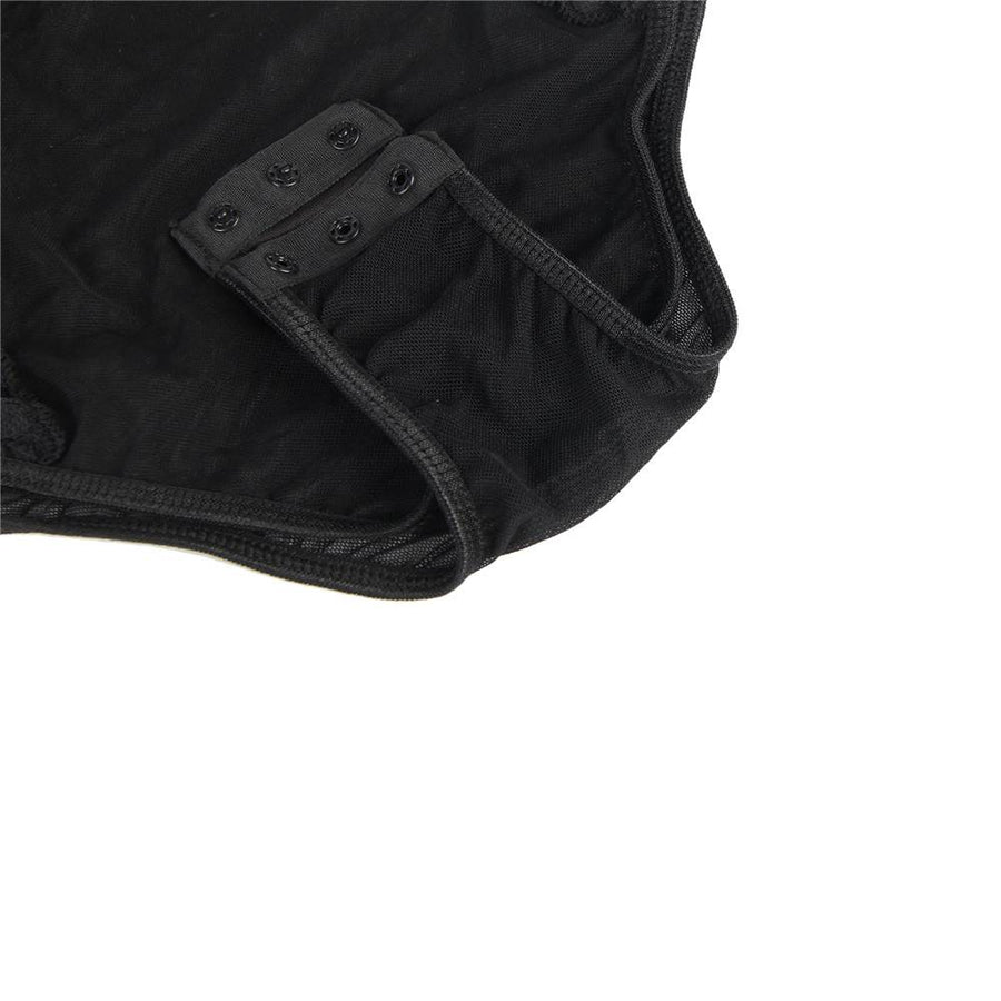 Plus Size Black Delicate Emboss Lace Teddy